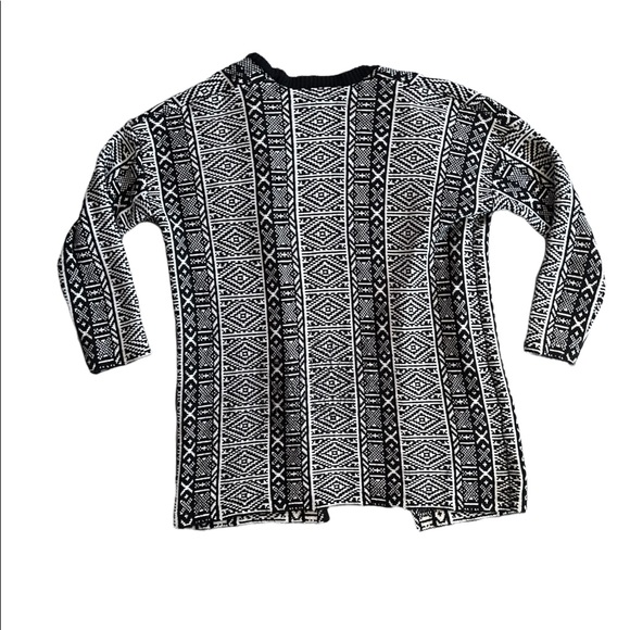 Old Navy Black White Aztec Sweater Cardigan - Picture 2 of 4